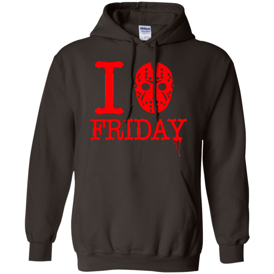 Sweatshirts Dark Chocolate / Small I Love Friday Pullover Hoodie