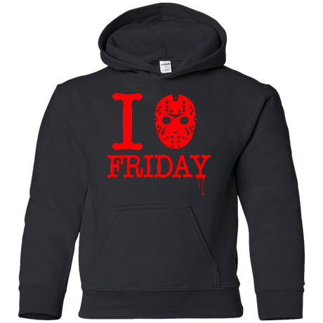 Sweatshirts Black / YS I Love Friday Youth Hoodie