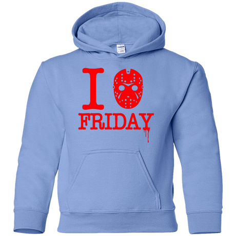 Sweatshirts Carolina Blue / YS I Love Friday Youth Hoodie