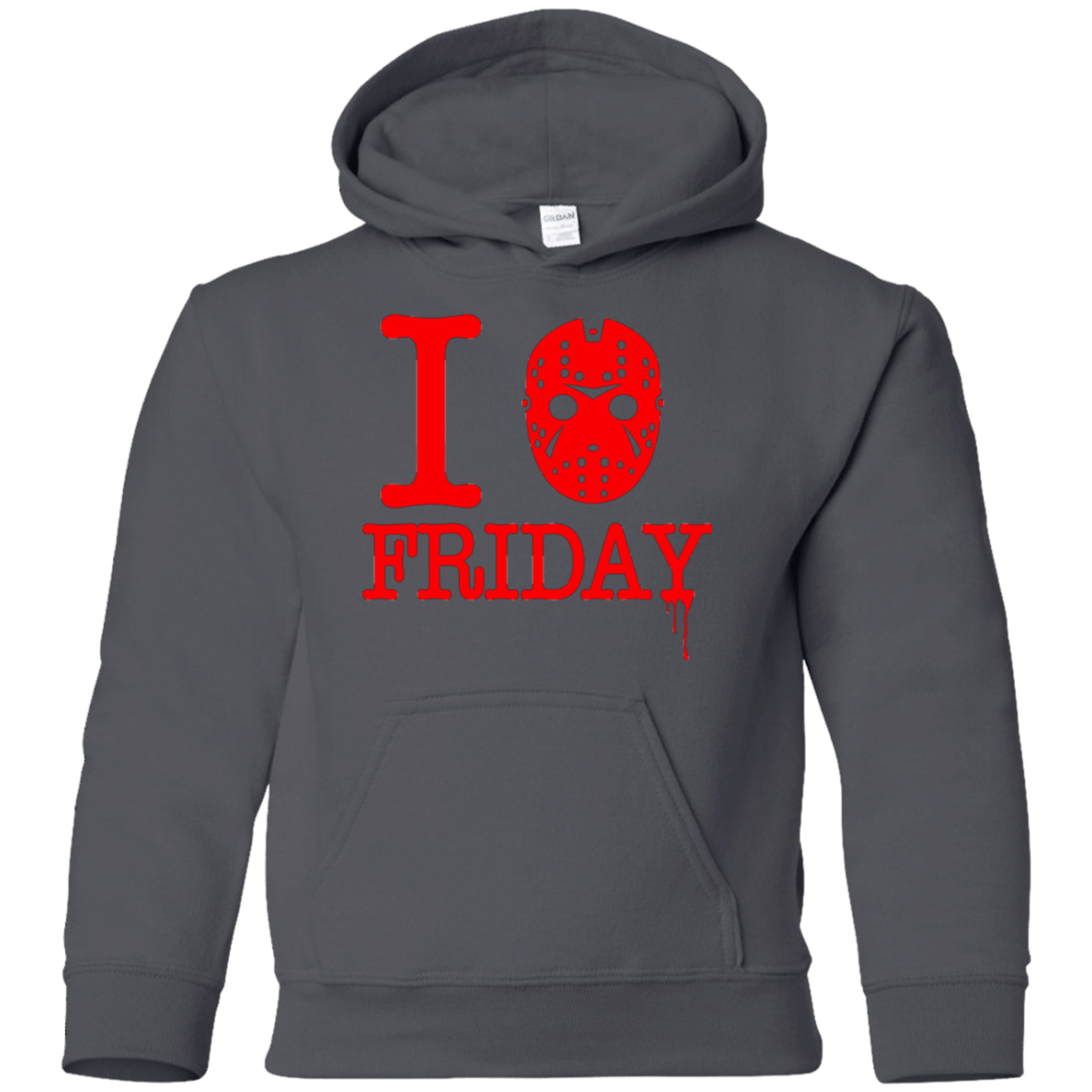 Sweatshirts Charcoal / YS I Love Friday Youth Hoodie