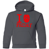 Sweatshirts Charcoal / YS I Love Friday Youth Hoodie