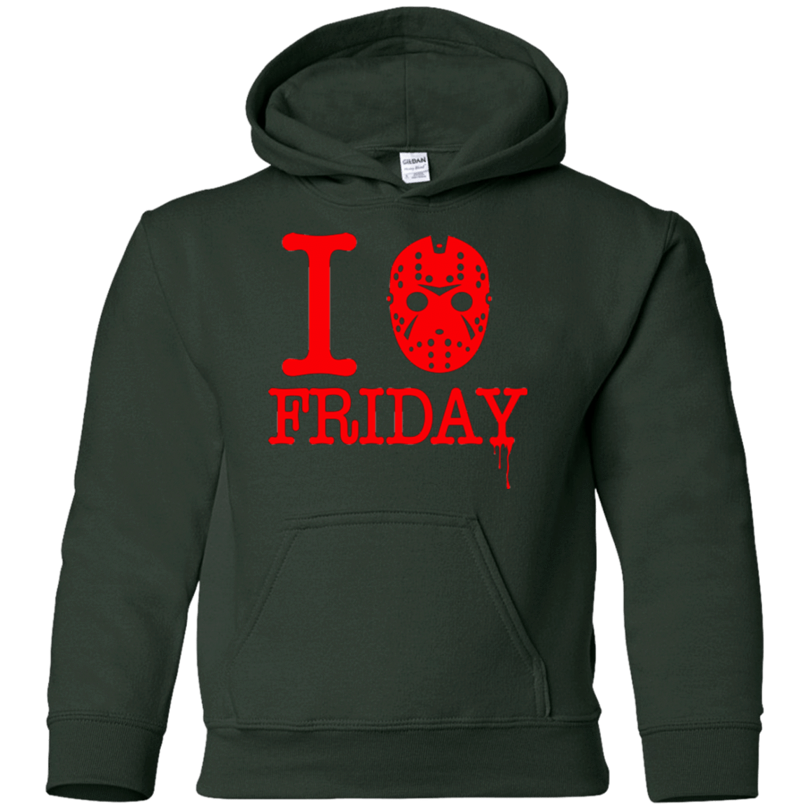 Sweatshirts Forest Green / YS I Love Friday Youth Hoodie
