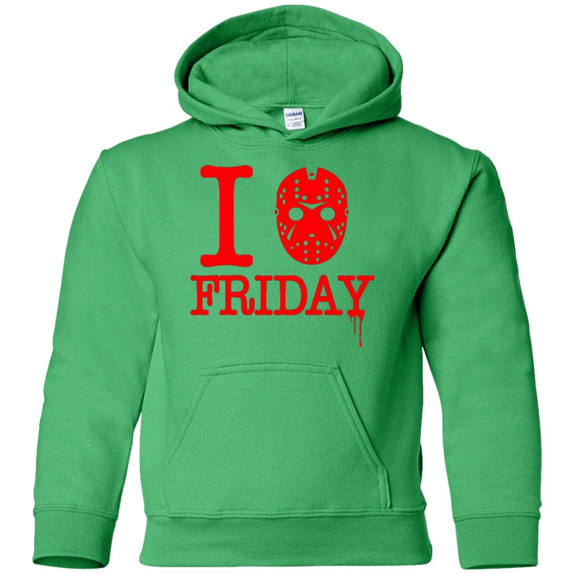 Sweatshirts Irish Green / YS I Love Friday Youth Hoodie