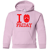 Sweatshirts Light Pink / YS I Love Friday Youth Hoodie