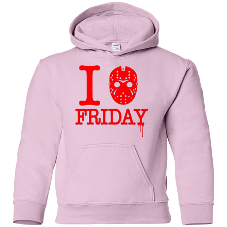 Sweatshirts Light Pink / YS I Love Friday Youth Hoodie