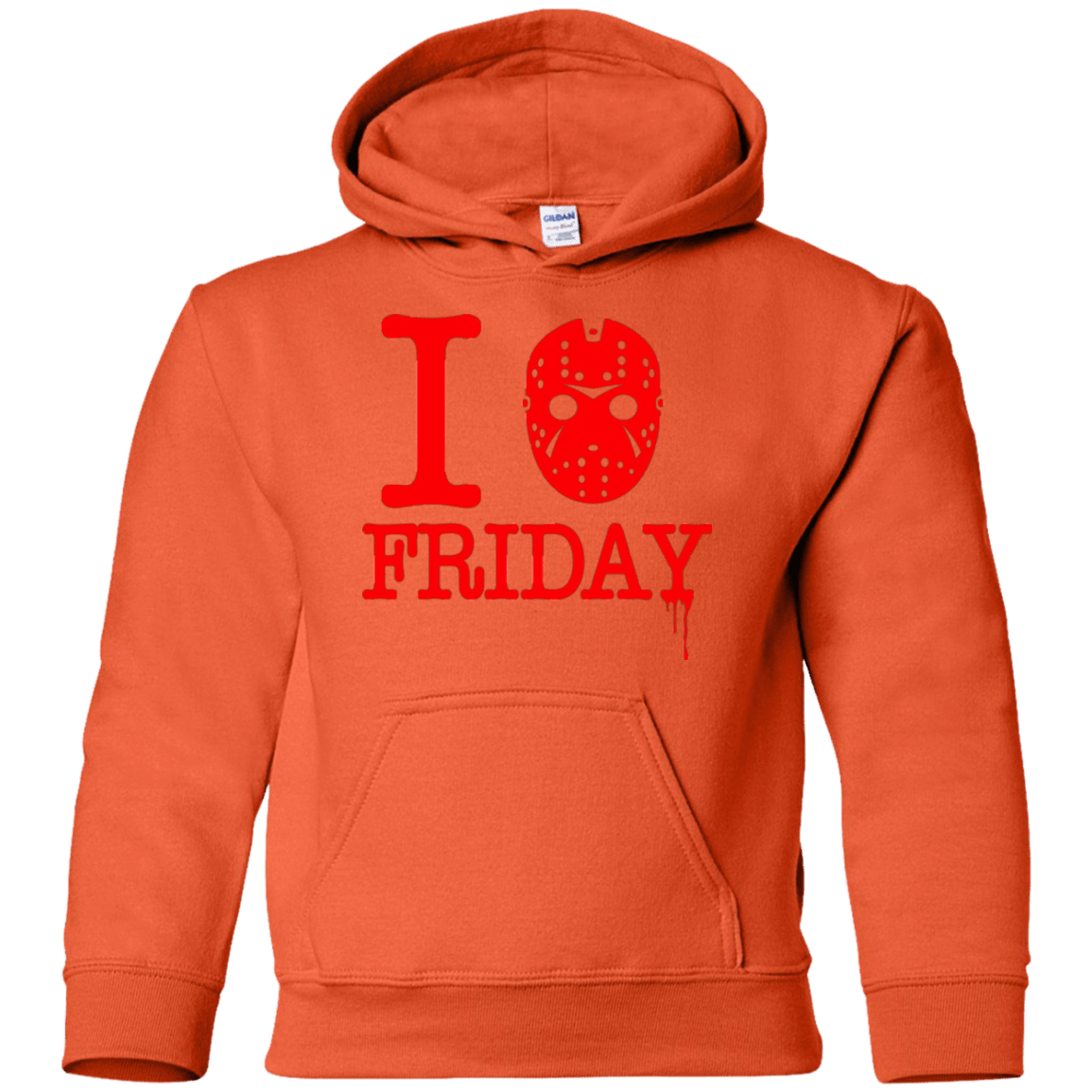Sweatshirts Orange / YS I Love Friday Youth Hoodie