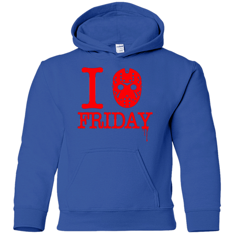 Sweatshirts Royal / YS I Love Friday Youth Hoodie