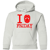 Sweatshirts White / YS I Love Friday Youth Hoodie