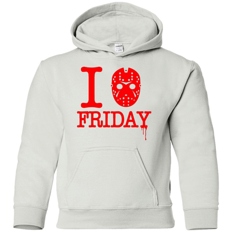 Sweatshirts White / YS I Love Friday Youth Hoodie