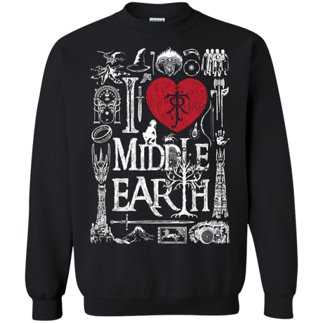 Sweatshirts Black / S I Love Middle Earth Crewneck Sweatshirt