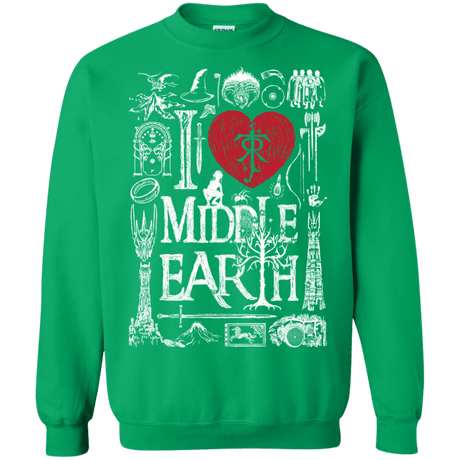 Sweatshirts Irish Green / S I Love Middle Earth Crewneck Sweatshirt