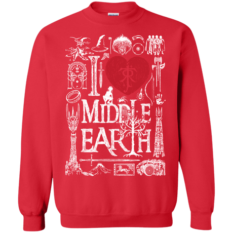 Sweatshirts Red / S I Love Middle Earth Crewneck Sweatshirt