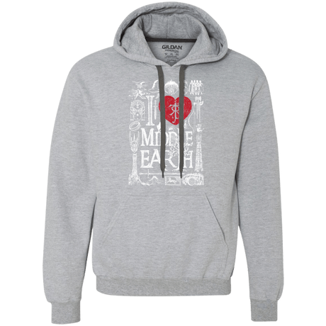 Sweatshirts Sport Grey / S I Love Middle Earth Premium Fleece Hoodie
