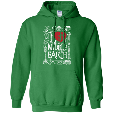 Sweatshirts Irish Green / S I Love Middle Earth Pullover Hoodie