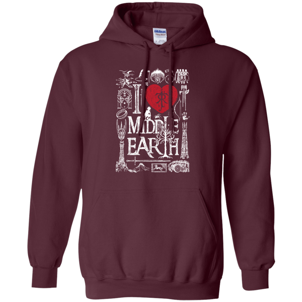 Sweatshirts Maroon / S I Love Middle Earth Pullover Hoodie