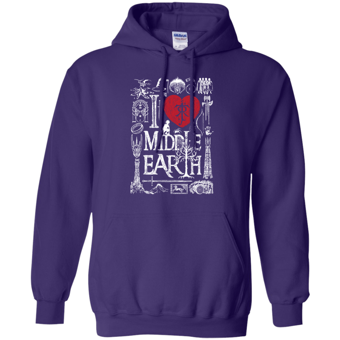 Sweatshirts Purple / S I Love Middle Earth Pullover Hoodie