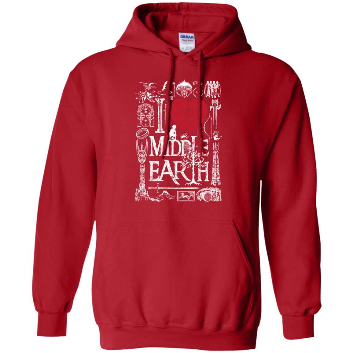 Sweatshirts Red / S I Love Middle Earth Pullover Hoodie
