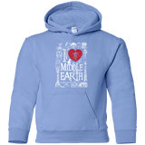 Sweatshirts Carolina Blue / YS I Love Middle Earth Youth Hoodie