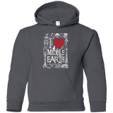 Sweatshirts Charcoal / YS I Love Middle Earth Youth Hoodie