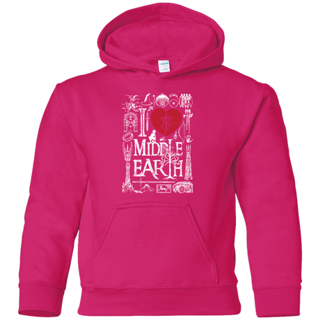 Sweatshirts Heliconia / YS I Love Middle Earth Youth Hoodie