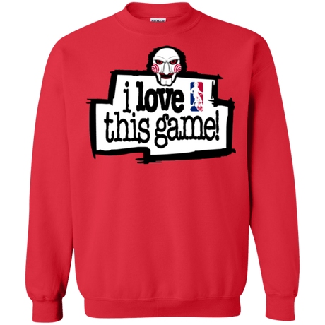 Sweatshirts Red / Small I Love This Game Crewneck Sweatshirt