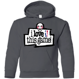 Sweatshirts Charcoal / YS I Love This Game Youth Hoodie