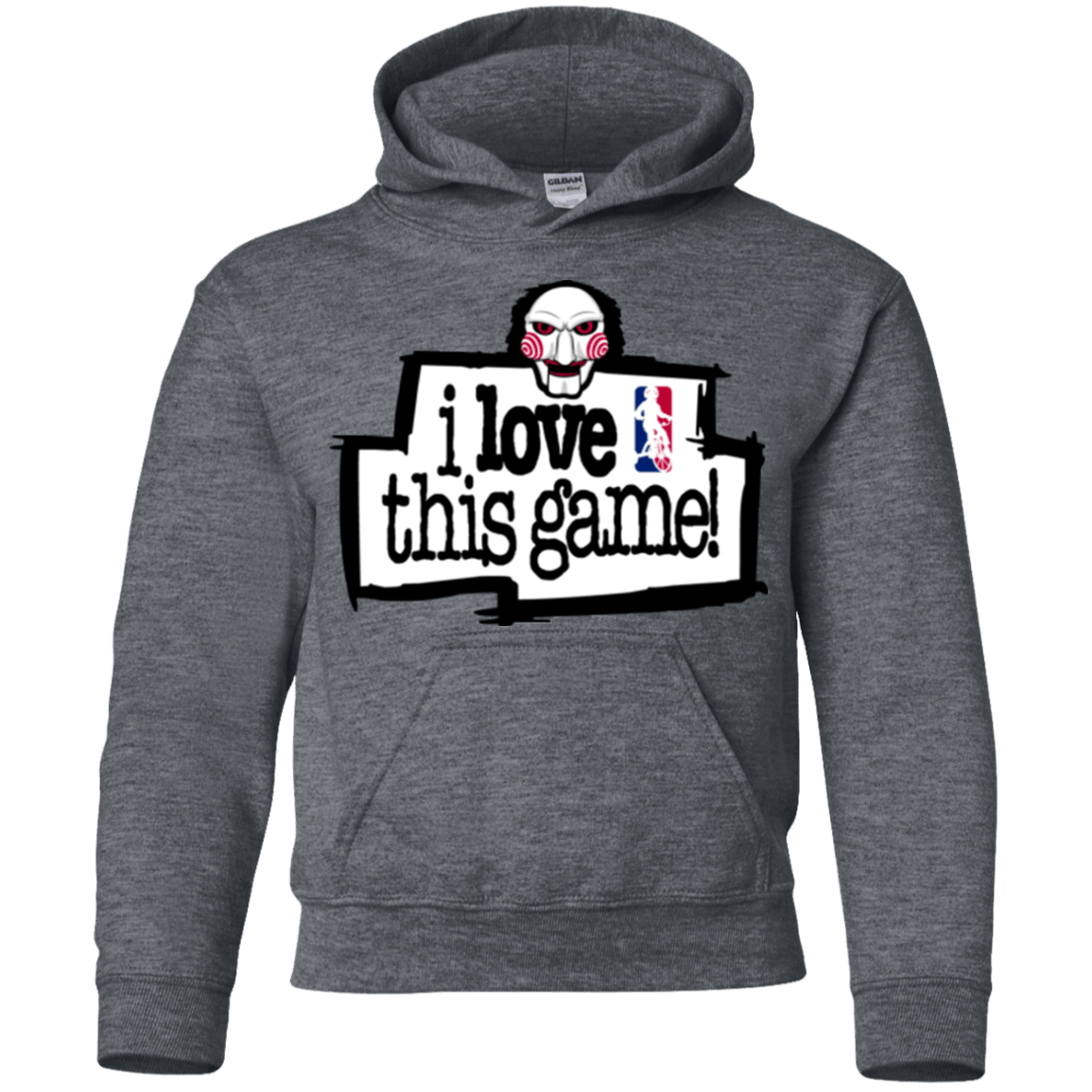 Sweatshirts Dark Heather / YS I Love This Game Youth Hoodie