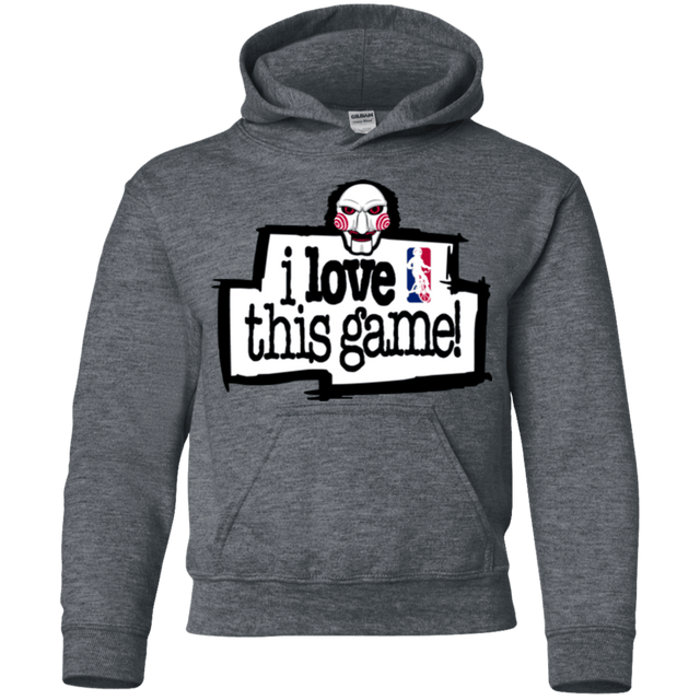 Sweatshirts Dark Heather / YS I Love This Game Youth Hoodie