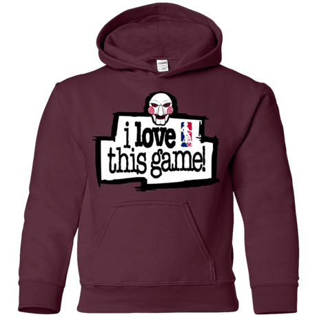 Sweatshirts Maroon / YS I Love This Game Youth Hoodie