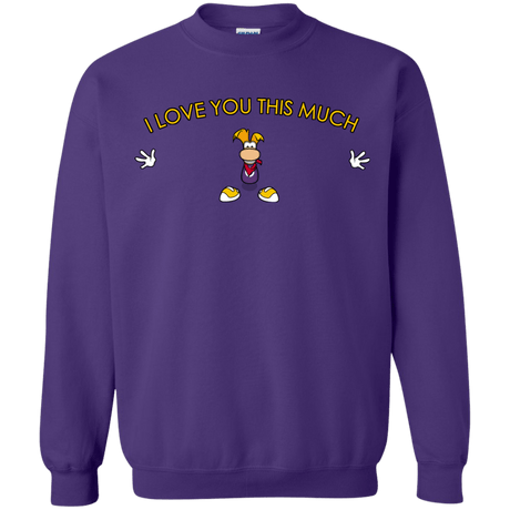 Sweatshirts Purple / S I Love You This Much Crewneck Sweatshirt