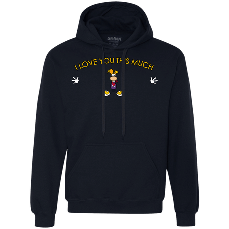 Sweatshirts Navy / S I Love You This Much Premium Fleece Hoodie