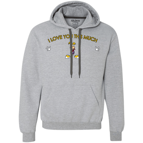 Sweatshirts Sport Grey / S I Love You This Much Premium Fleece Hoodie