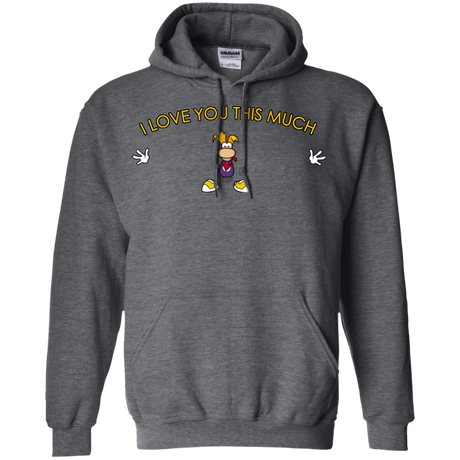 Sweatshirts Dark Heather / S I Love You This Much Pullover Hoodie