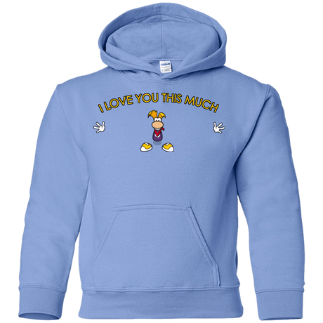 Sweatshirts Carolina Blue / YS I Love You This Much Youth Hoodie