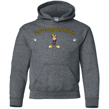 Sweatshirts Dark Heather / YS I Love You This Much Youth Hoodie