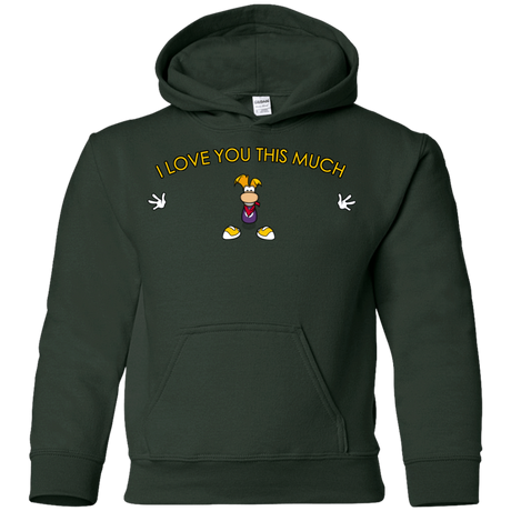 Sweatshirts Forest Green / YS I Love You This Much Youth Hoodie