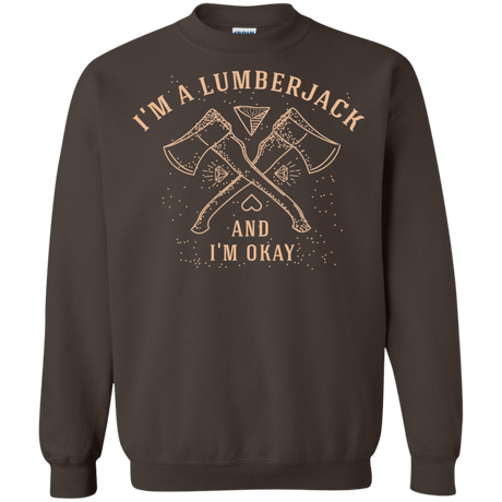 Sweatshirts Dark Chocolate / S I'm a Lumberjack Crewneck Sweatshirt