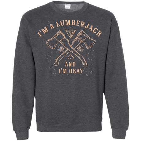 Sweatshirts Dark Heather / S I'm a Lumberjack Crewneck Sweatshirt