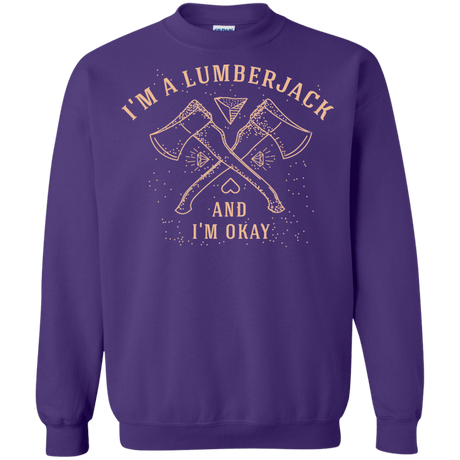 Sweatshirts Purple / S I'm a Lumberjack Crewneck Sweatshirt