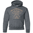 Sweatshirts Dark Heather / YS I'm a Lumberjack Youth Hoodie