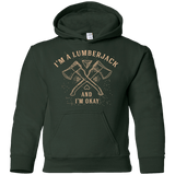 Sweatshirts Forest Green / YS I'm a Lumberjack Youth Hoodie