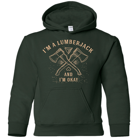 Sweatshirts Forest Green / YS I'm a Lumberjack Youth Hoodie