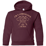 Sweatshirts Maroon / YS I'm a Lumberjack Youth Hoodie