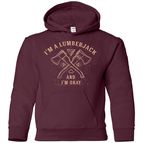 Sweatshirts Maroon / YS I'm a Lumberjack Youth Hoodie