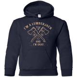 Sweatshirts Navy / YS I'm a Lumberjack Youth Hoodie