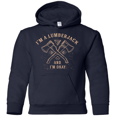 Sweatshirts Navy / YS I'm a Lumberjack Youth Hoodie