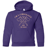 Sweatshirts Purple / YS I'm a Lumberjack Youth Hoodie