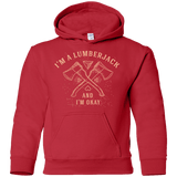 Sweatshirts Red / YS I'm a Lumberjack Youth Hoodie