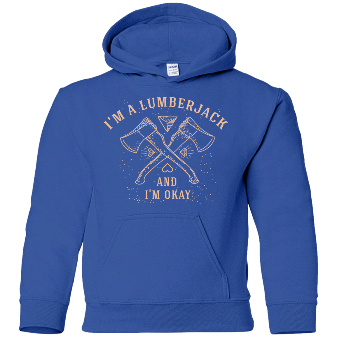 Sweatshirts Royal / YS I'm a Lumberjack Youth Hoodie