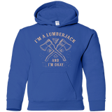 Sweatshirts Royal / YS I'm a Lumberjack Youth Hoodie